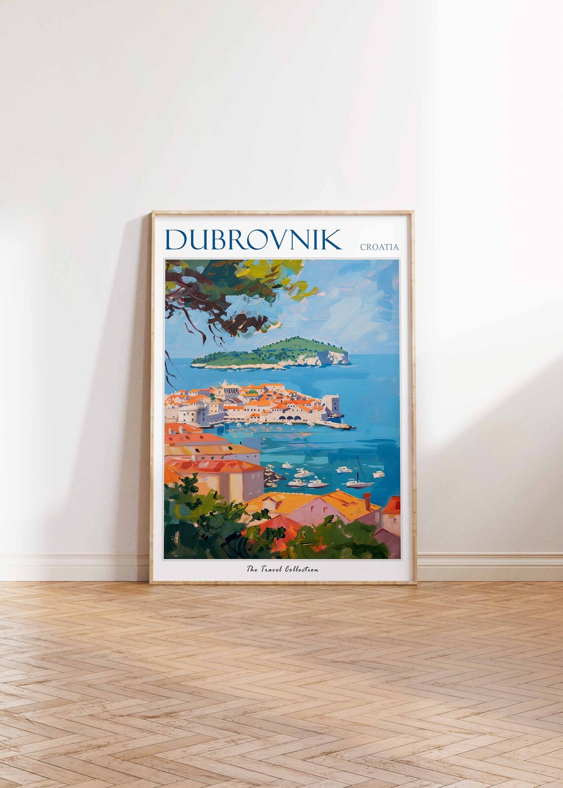 Dubrovnik Travel Poster, Croatia Tropical Decor - Image 3
