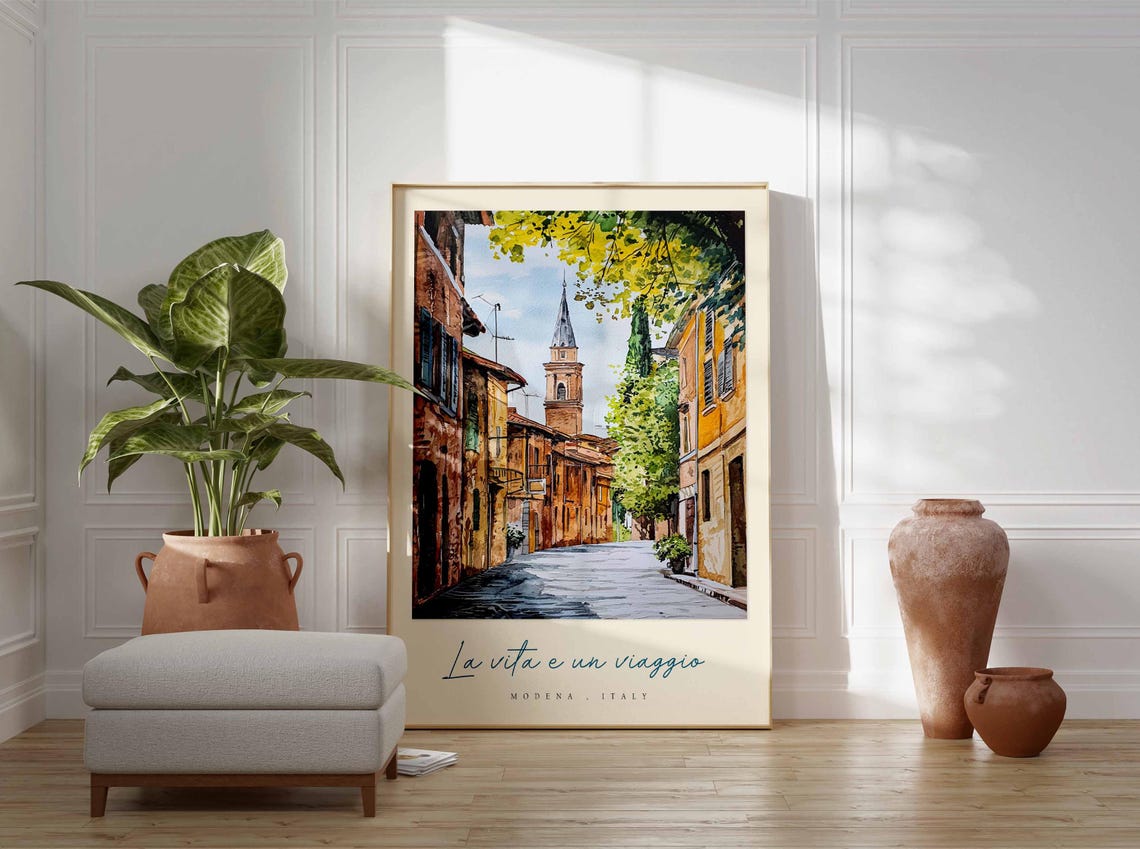 Modena Poster Italian Travel Print Modena Travel Art Modena Wall Art Italy Art Italy Travel Decor Italian Travel Gift - Image 3