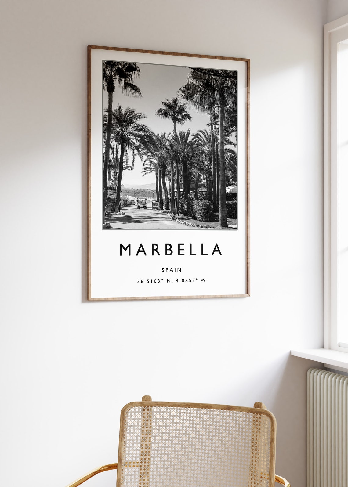 Marbella Black And White Travel Poster - Image 3