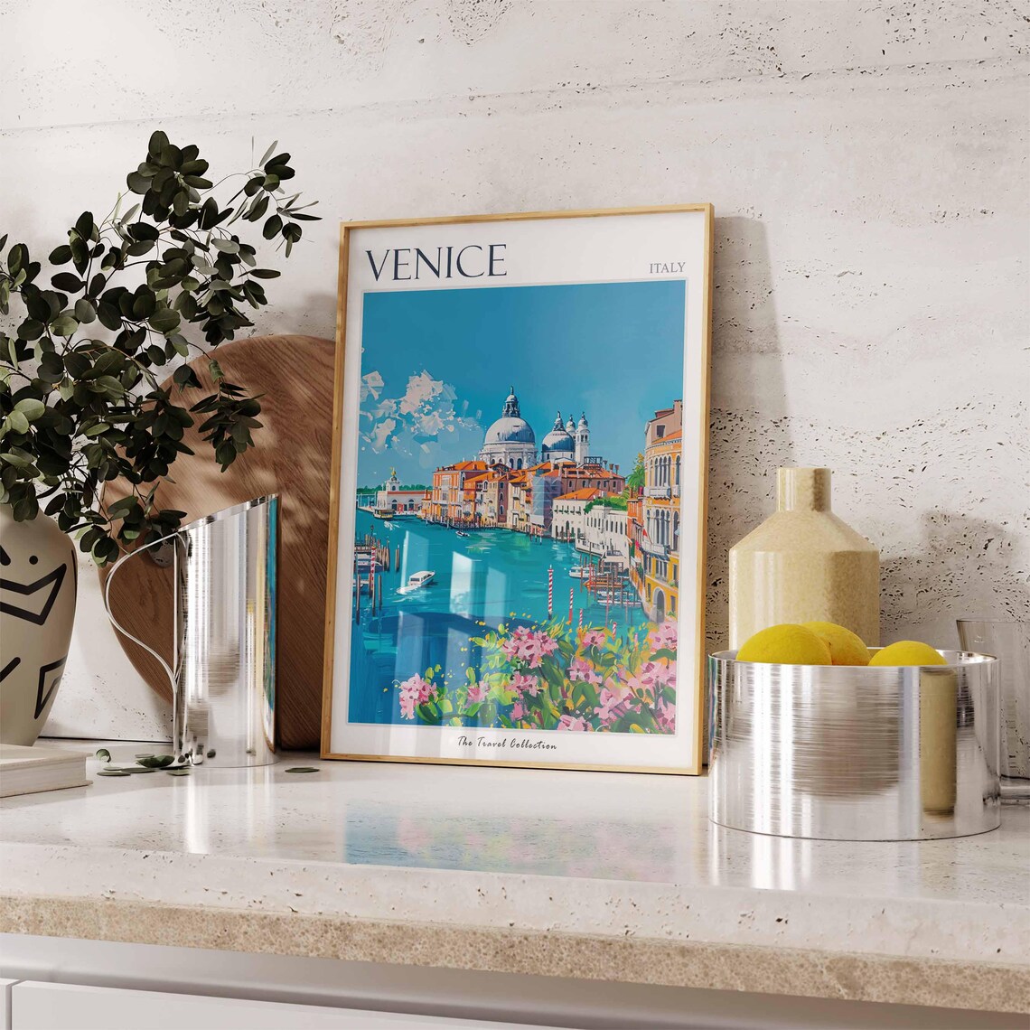 Venice Italy Grand Canal Basilica Of Salute Landmark Travel Poster - Image 3