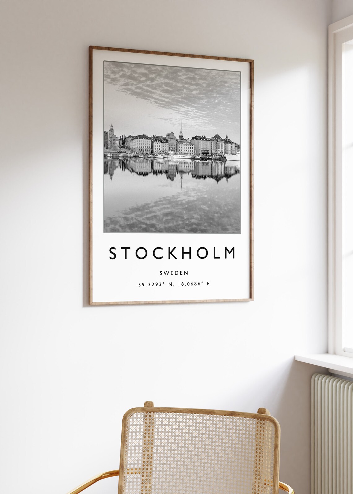 Stockholm Black And White Travel Poster, Sweden - Image 3