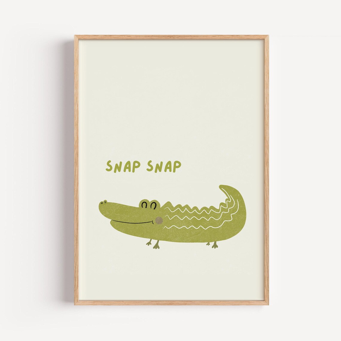 Crocodile Nursery Print, Playful Animal Wall Art