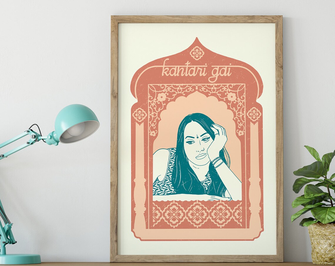 Indian Desi Kantari Gai Poster Print