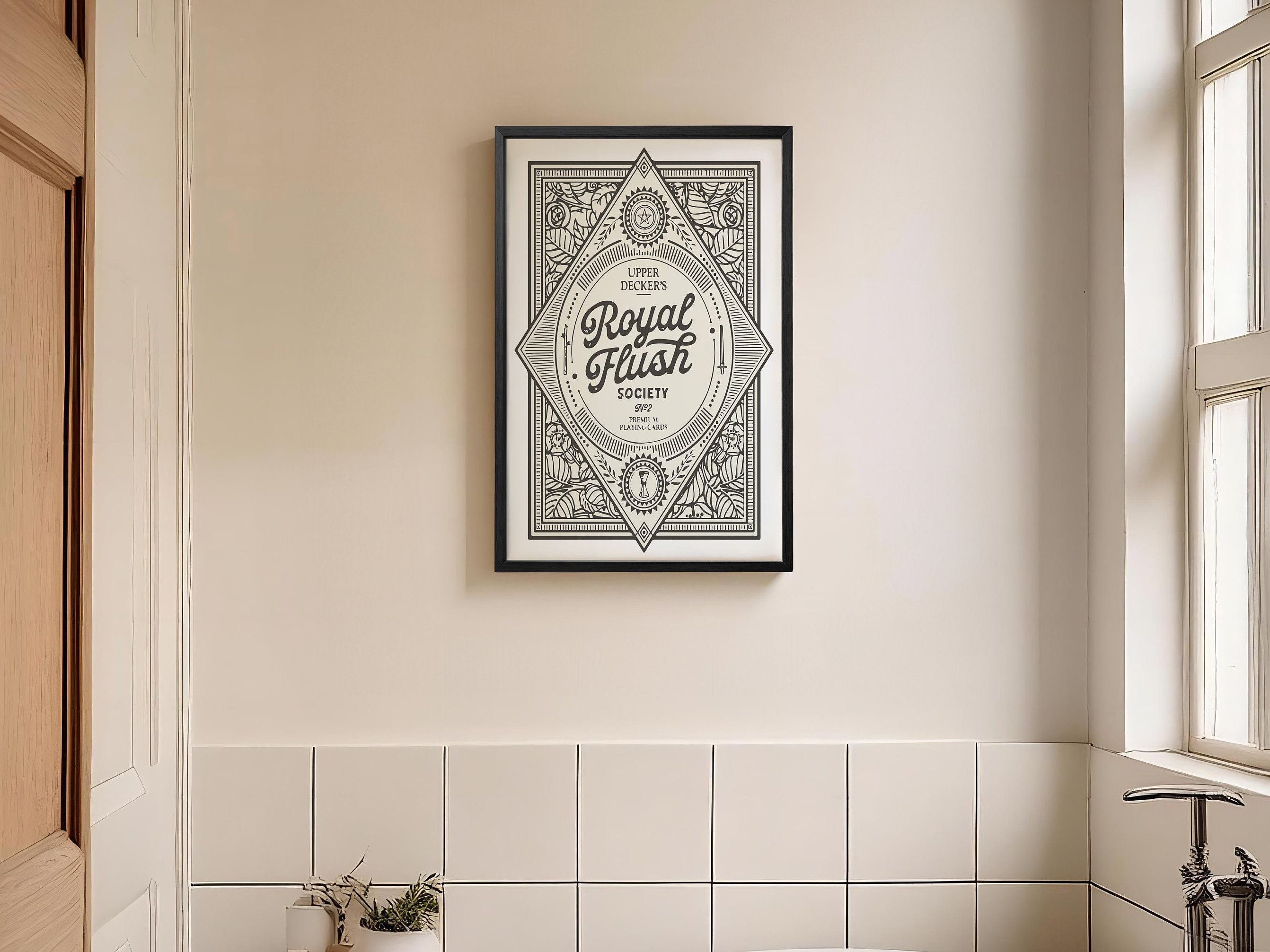 Royal Flush Vintage-Style Bathroom Humor Poster Print - Image 2