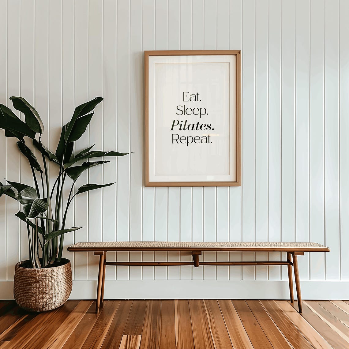 Eat Sleep Pilates Repeat, Funny Fitness Wall Art Print - Image 2