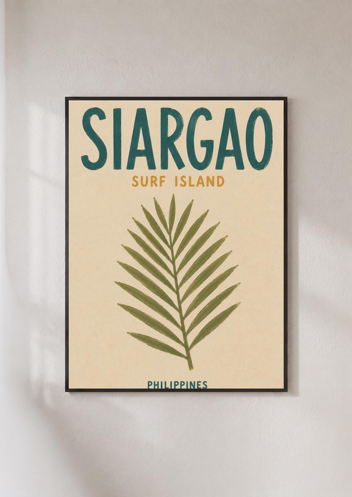 Siargao Surf Island Philippines Travel Poster
