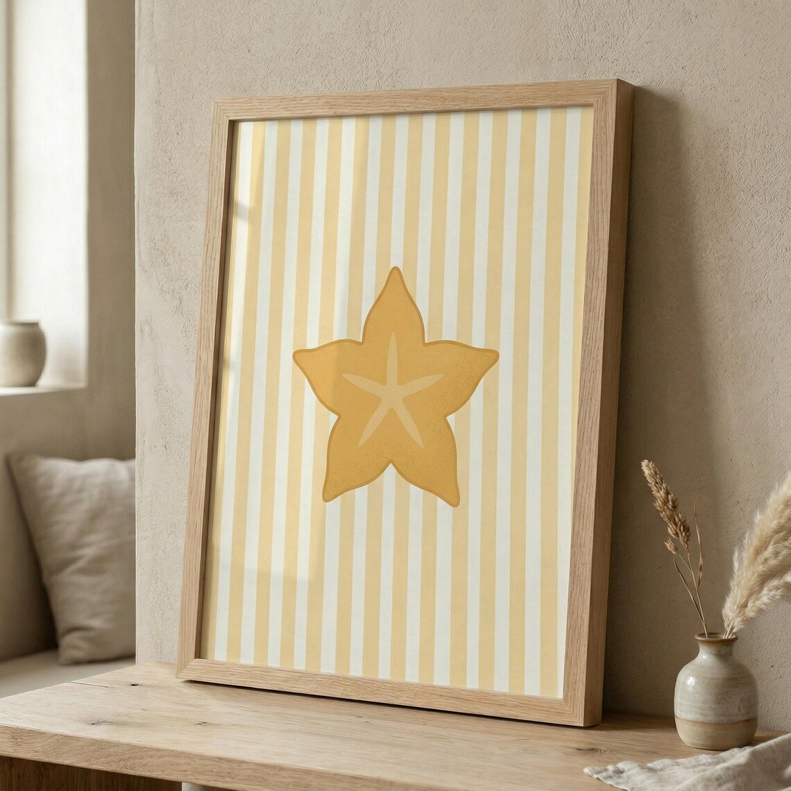 Starfruit Print, Minimalist Kitchen Art Print