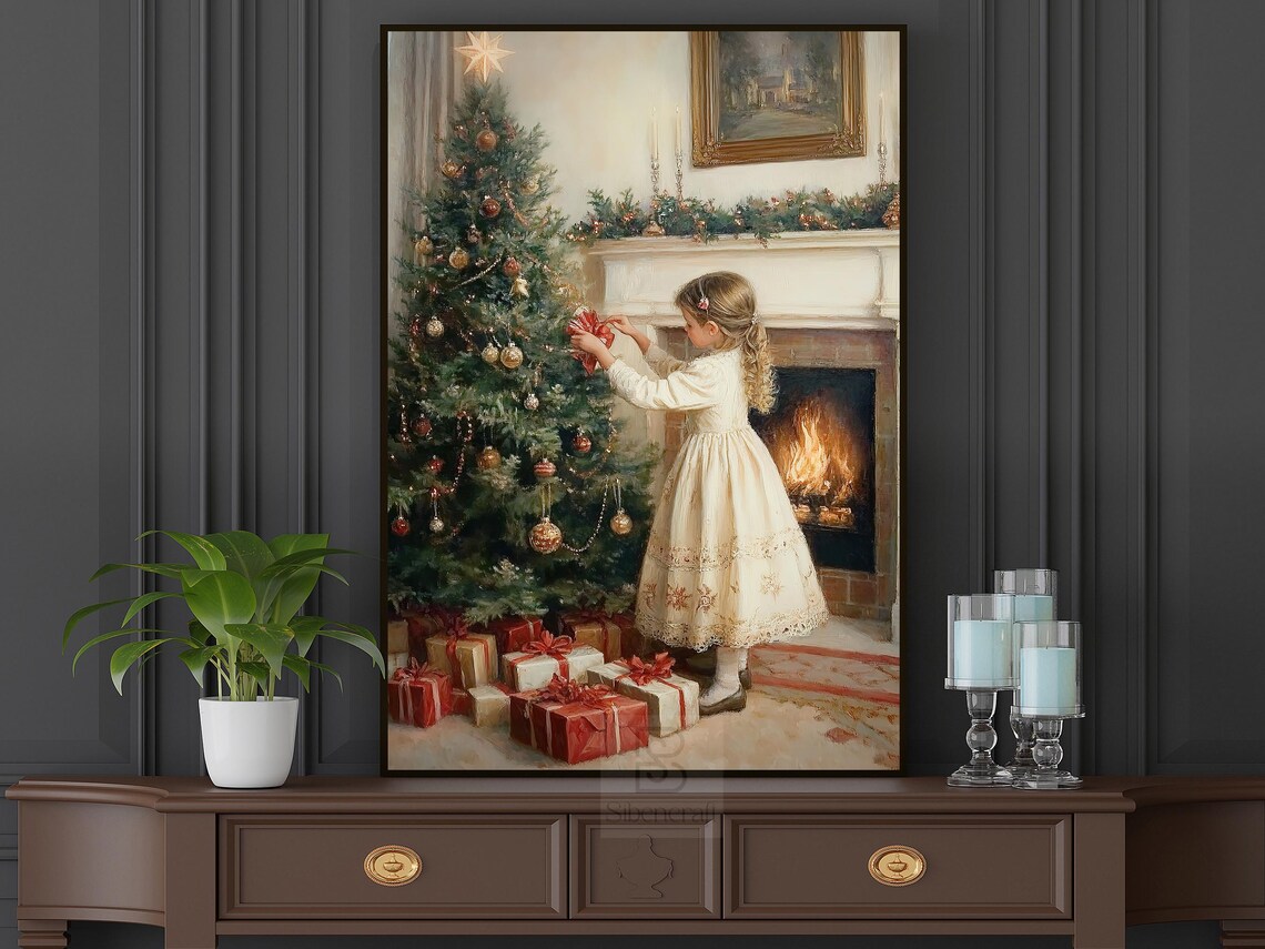 Cozy Christmas Tree Poster, Warm Holiday Decor - Image 6