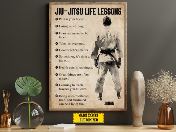 Jiu Jitsu Life Lessons Personalized Art Print