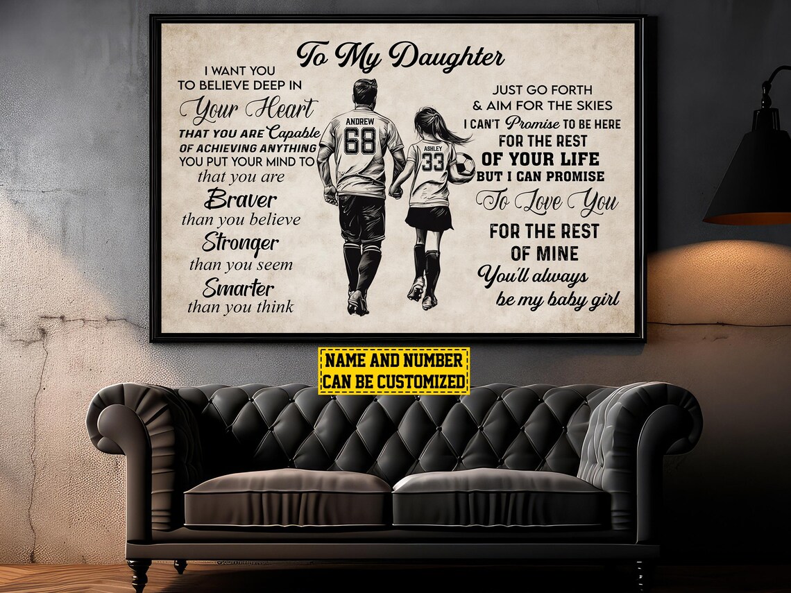 Personalized Soccer Poster for Daughter, Art Print - Image 5