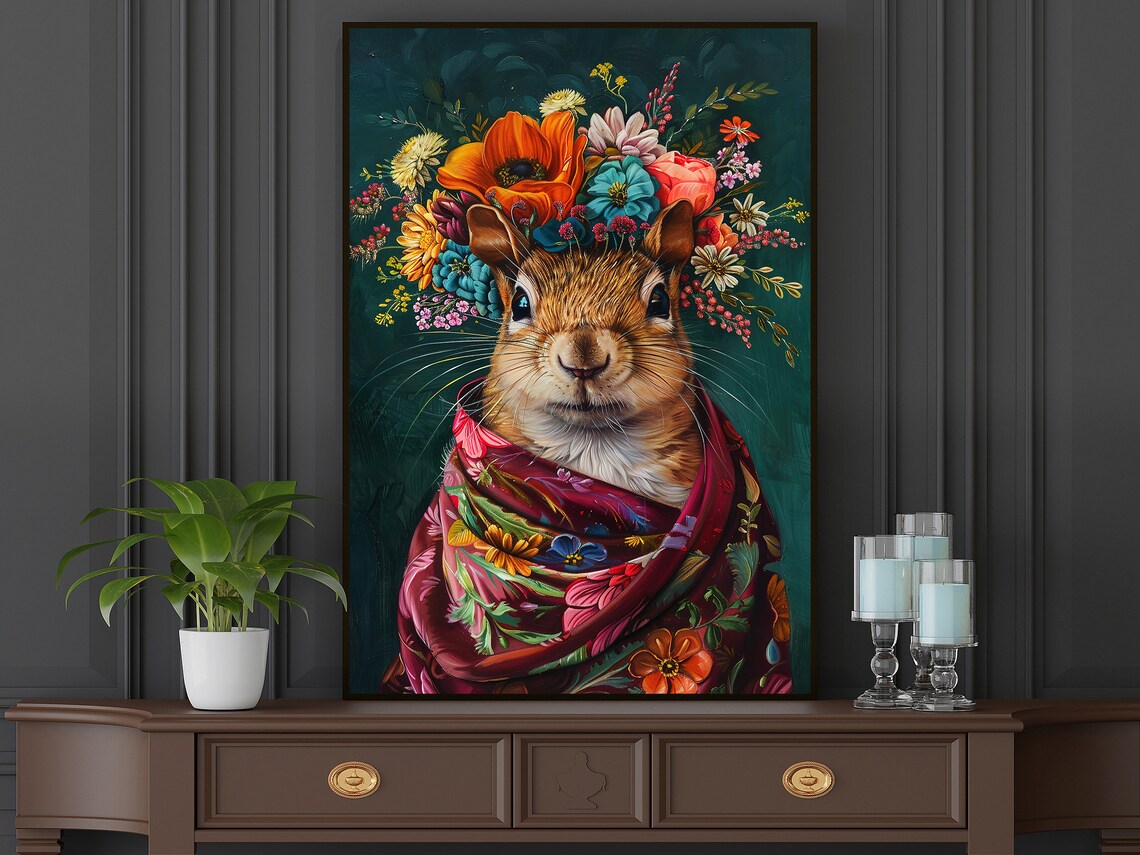 Vintage Squirrel Art Print, Animal Wall Art - Image 4