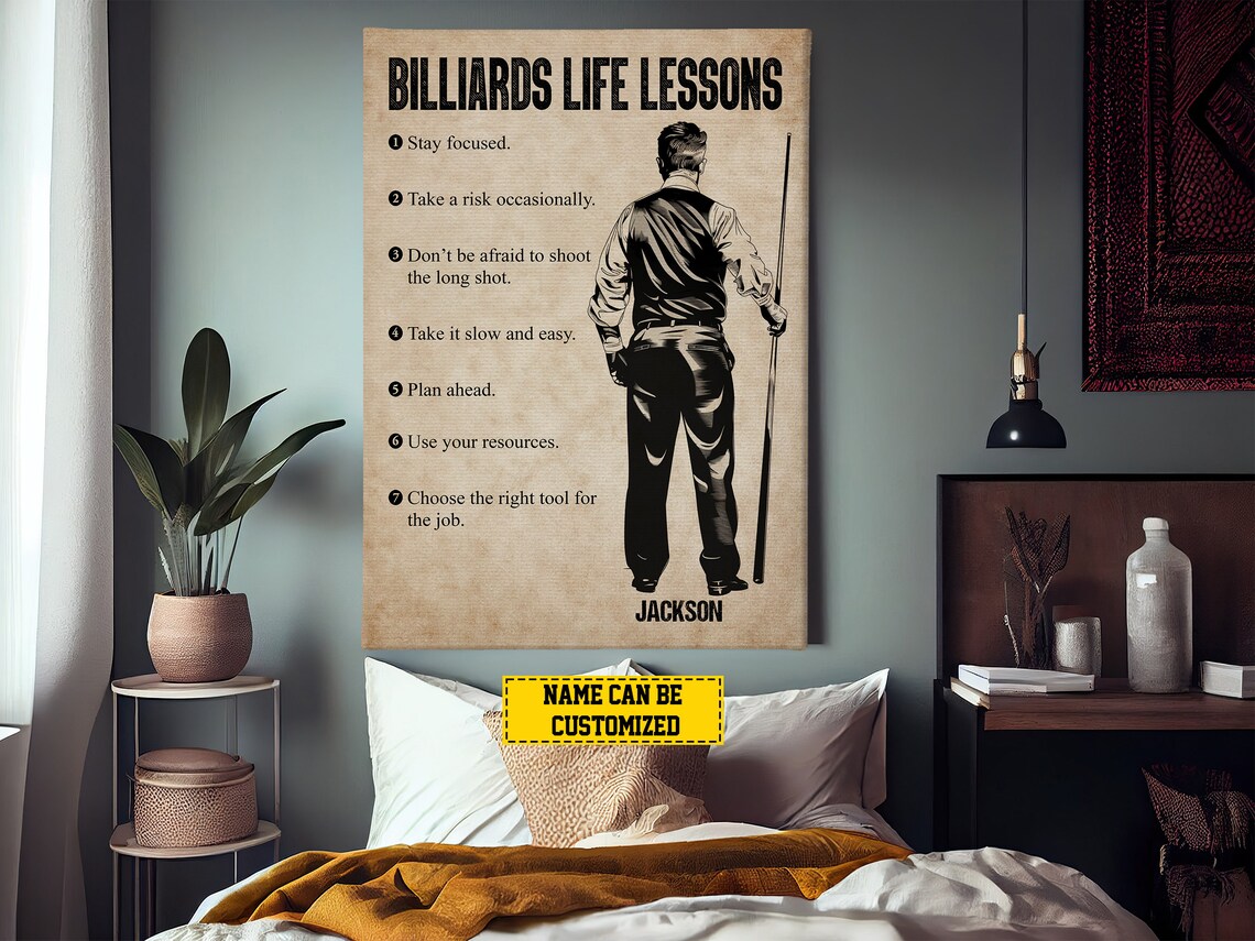 Billiards Life Lessons Personalized Poster Print - Image 5