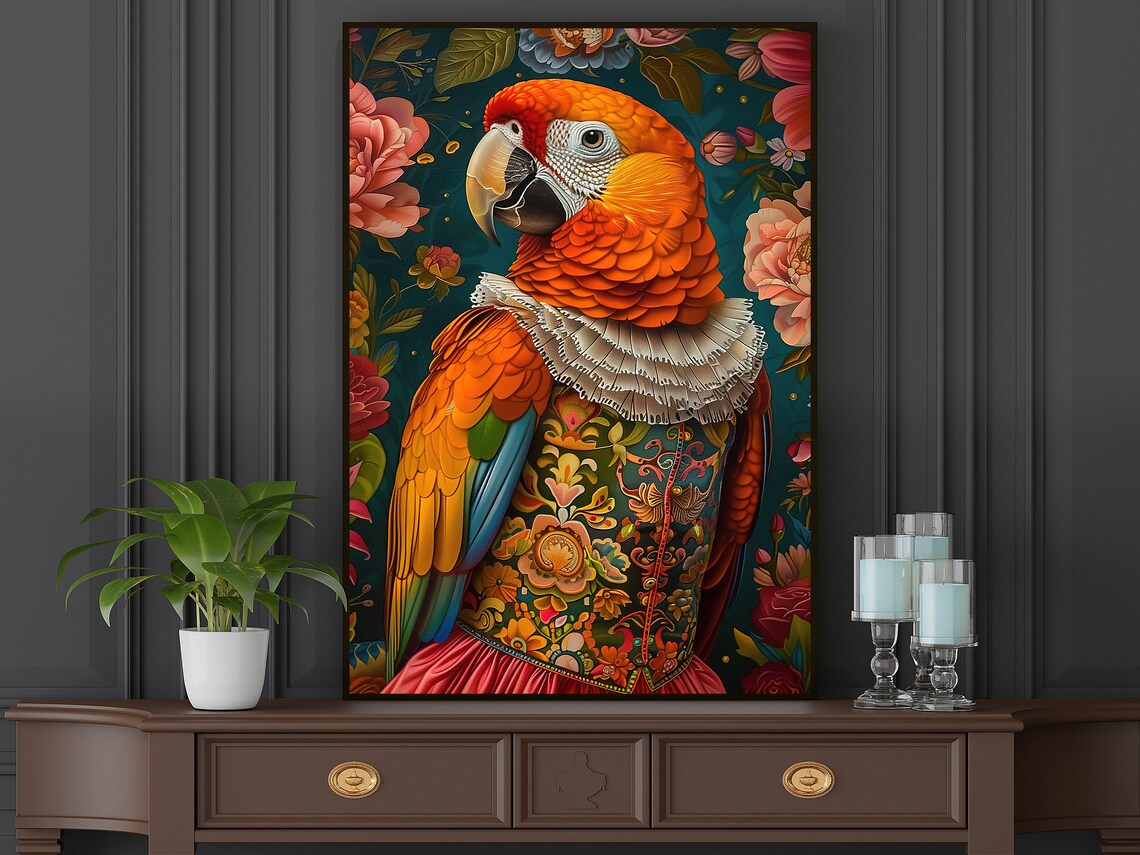 Matisse-Inspired Parrot Poster Print, Wild Bird - Image 5
