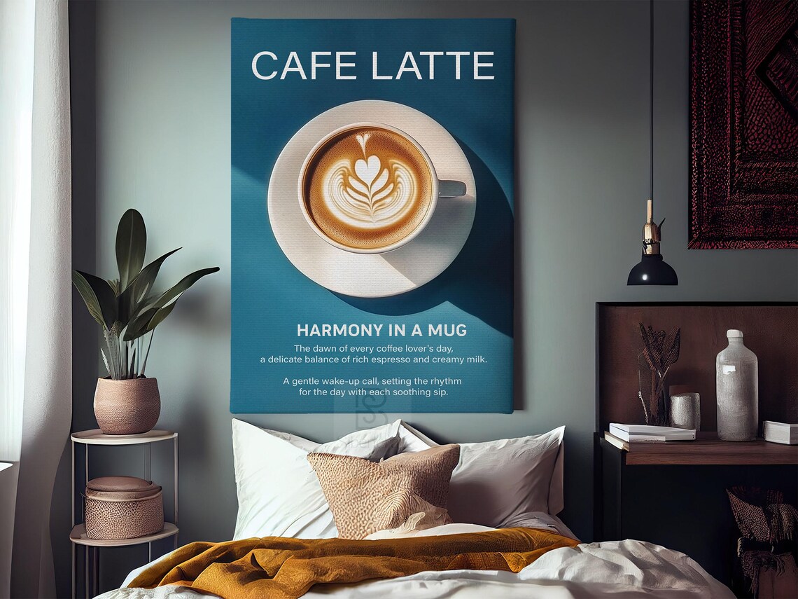 Vintage Cafe Latte Art Print, Coffee Decor - Image 3