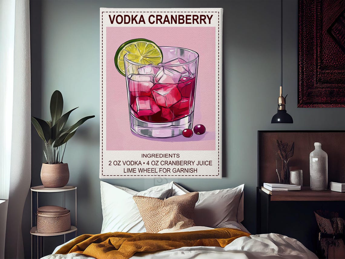 Vodka Cranberry Poster, Bar Wall Decor - Image 3