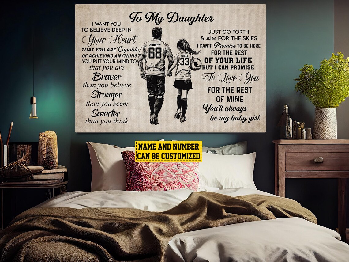 Personalized Soccer Poster for Daughter, Art Print - Image 4