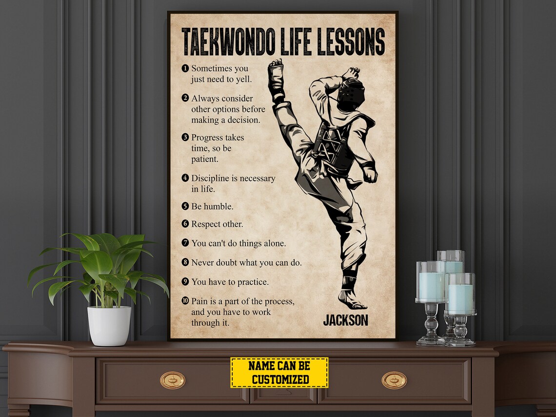 Taekwondo Life Lessons Personalized Art Print - Image 4