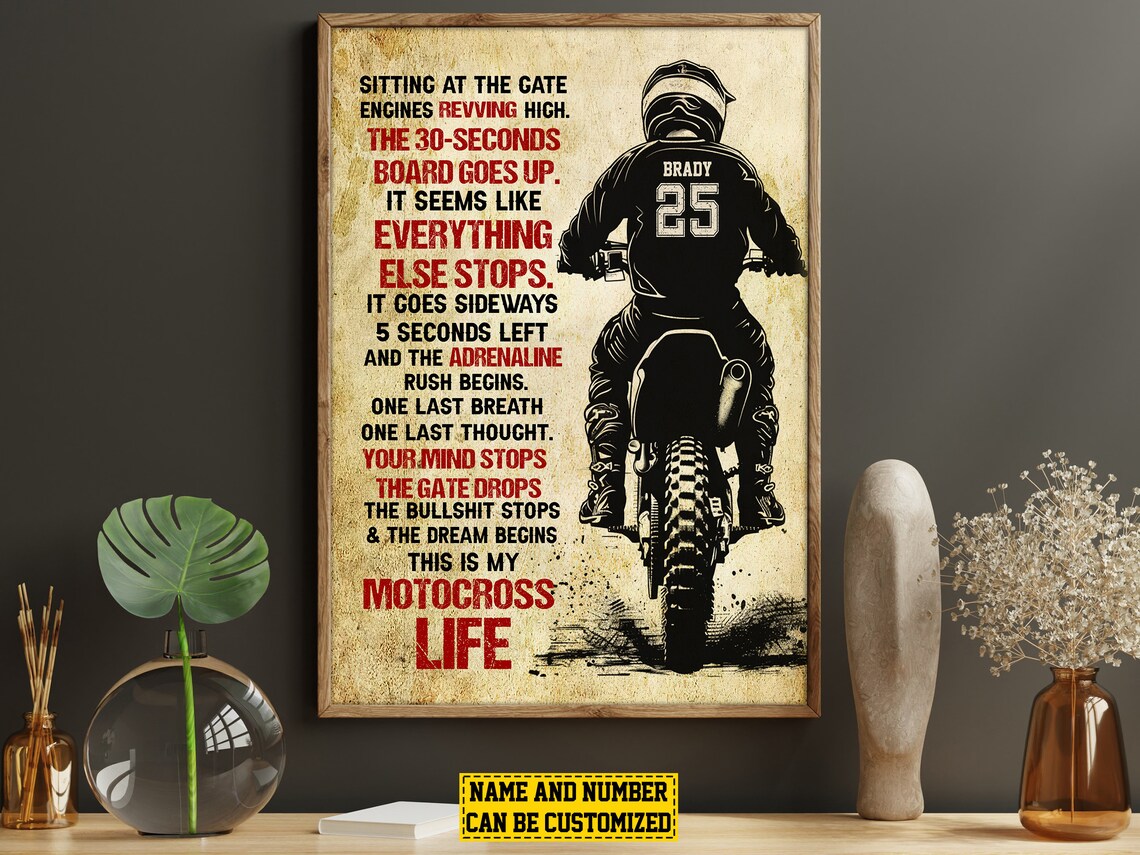 Motocross Life Personalized Poster Print, Custom Gift - Image 4