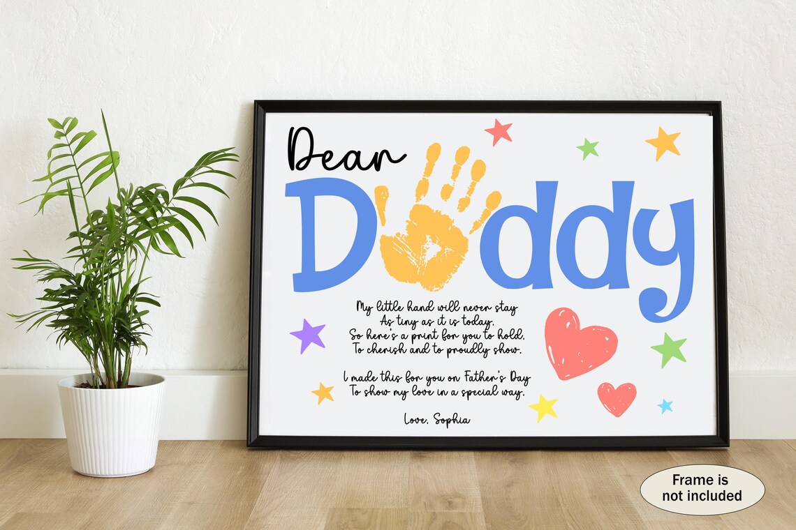 Personalized Daddy Handprint, Father's Day Gift - Image 3