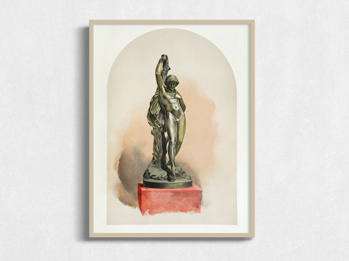 Roman Statue Painting, Antique Greek Statue Art Print