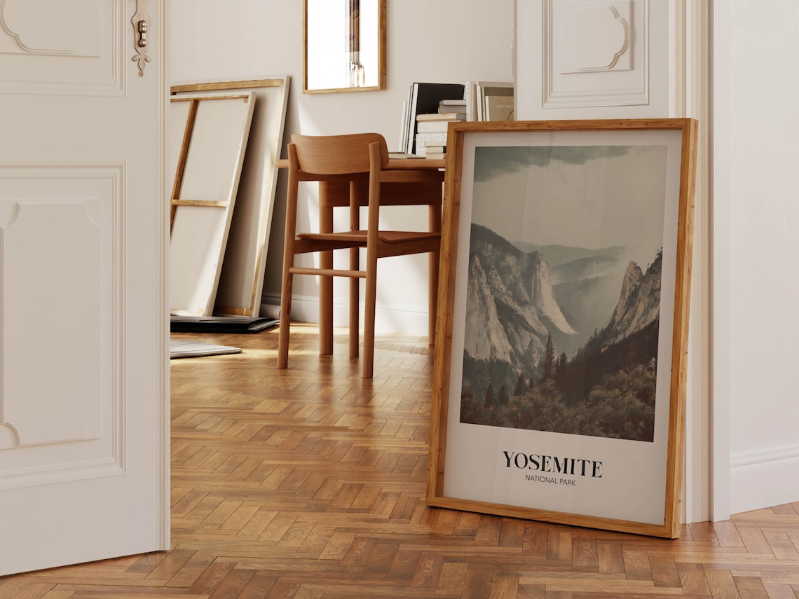 Yosemite National Park Rustic Travel Poster