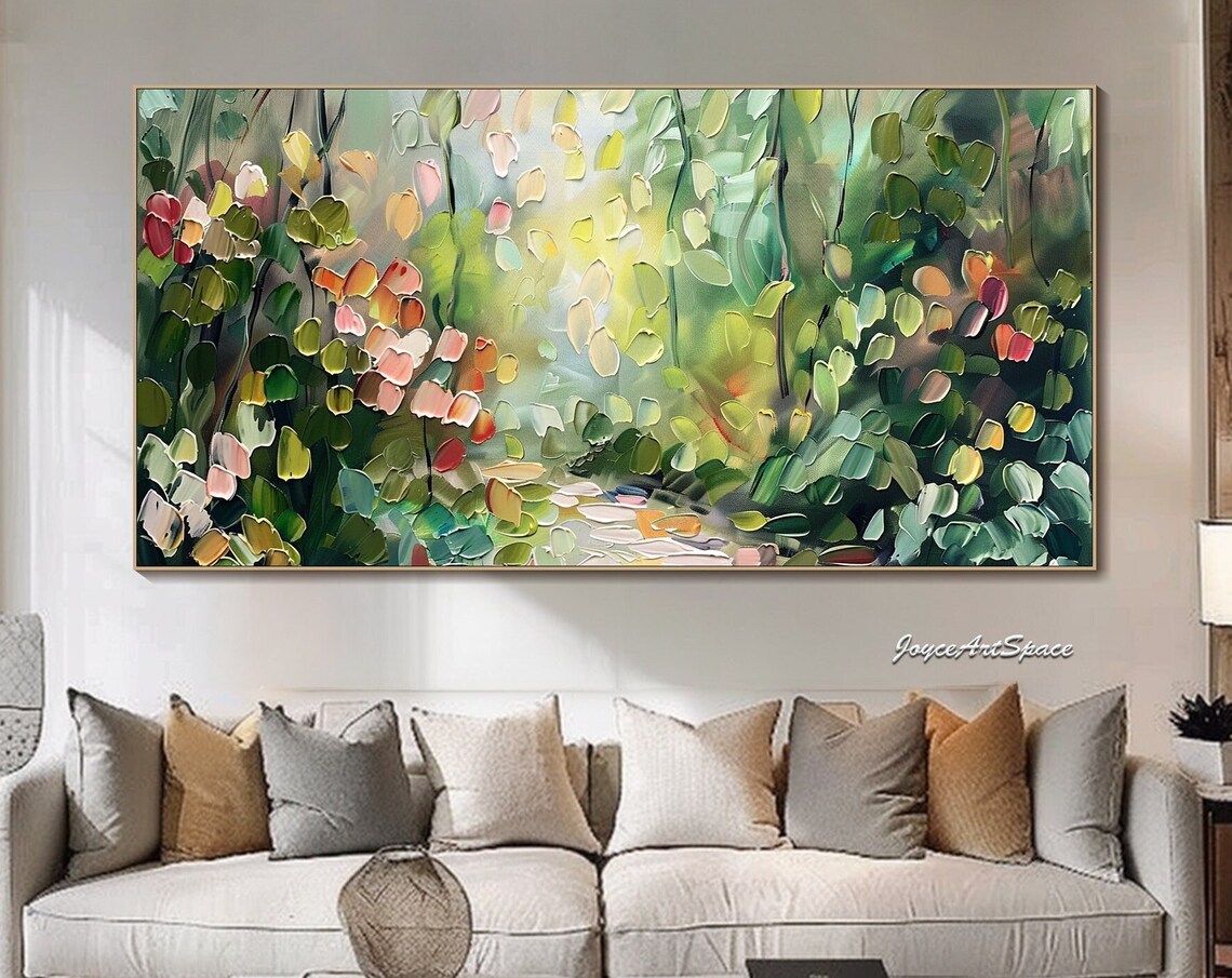 Custom Abstract Oil Painting, Textured Landscape Art Print