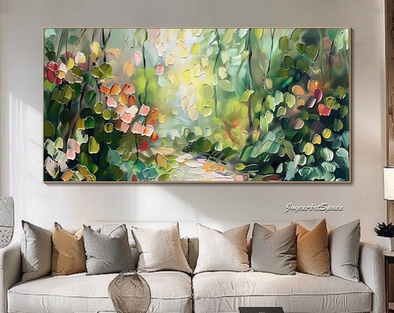 Custom Abstract Oil Painting, Textured Landscape Art Print