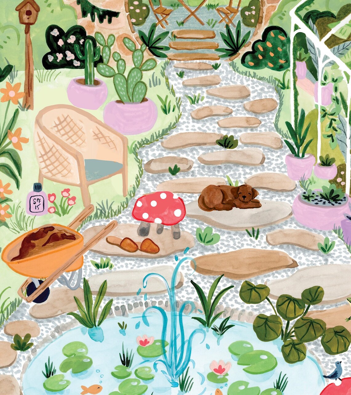 Secret Garden Botanical Art Print by Sabina Fenn - Image 3