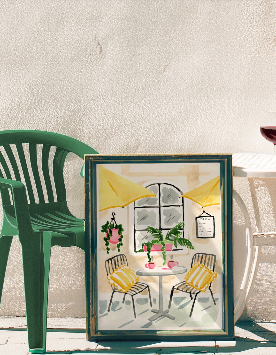 Buttercream Caf Print, Summer Coffee Shop Art - Image 3