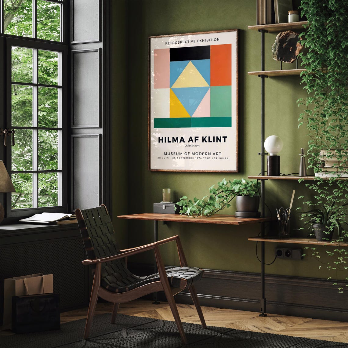 Hilma af Klint Retrospective Exhibition Geometric Abstract Print - Image 6
