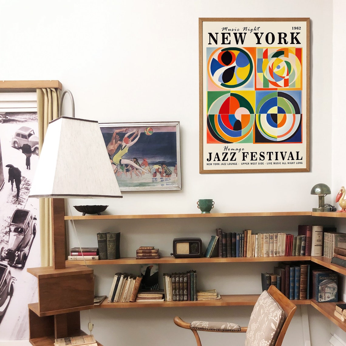 Music Night Ny Poster New York City Poster Jazz Music Print Music Poster Retro Wall Art Hilma Af Klint Paul Klee Modern Abstract Art - Image 3
