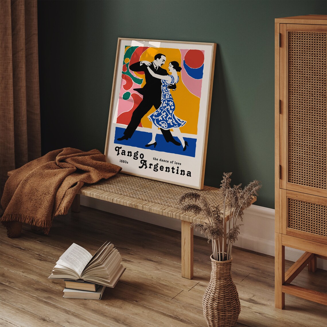 Tango Argentina 1880s Bold Retro Dance Of Love Couple Art Poster - Image 5