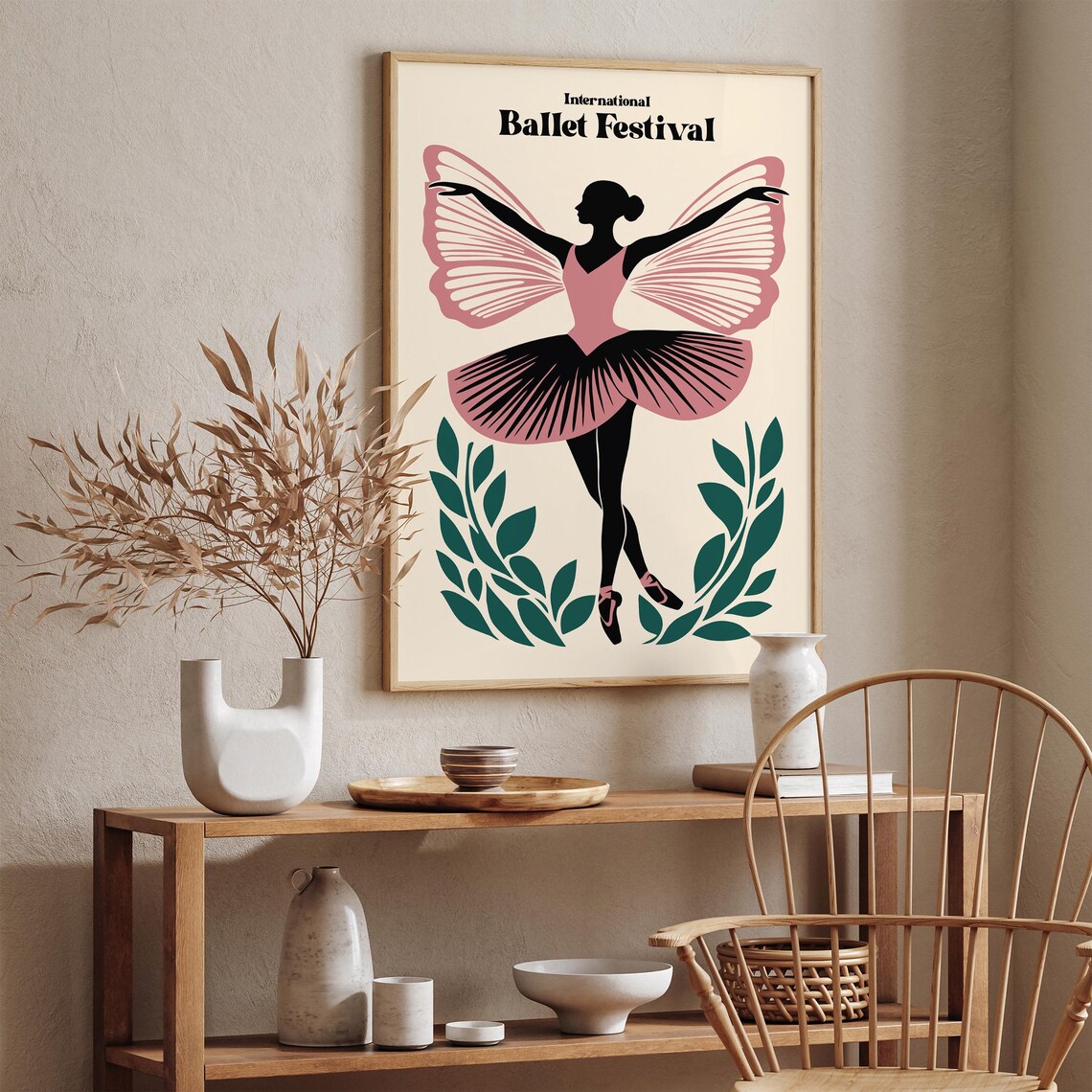 International Ballet Festival Butterfly Wing Ballerina Poster - Image 2