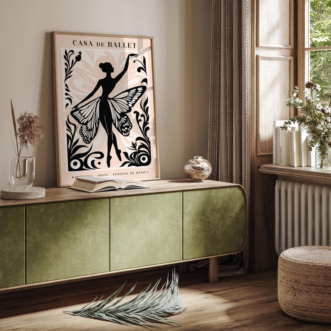 Casa De Ballet Barcelona Butterfly Wing Ballerina Dance Poster - Image 3