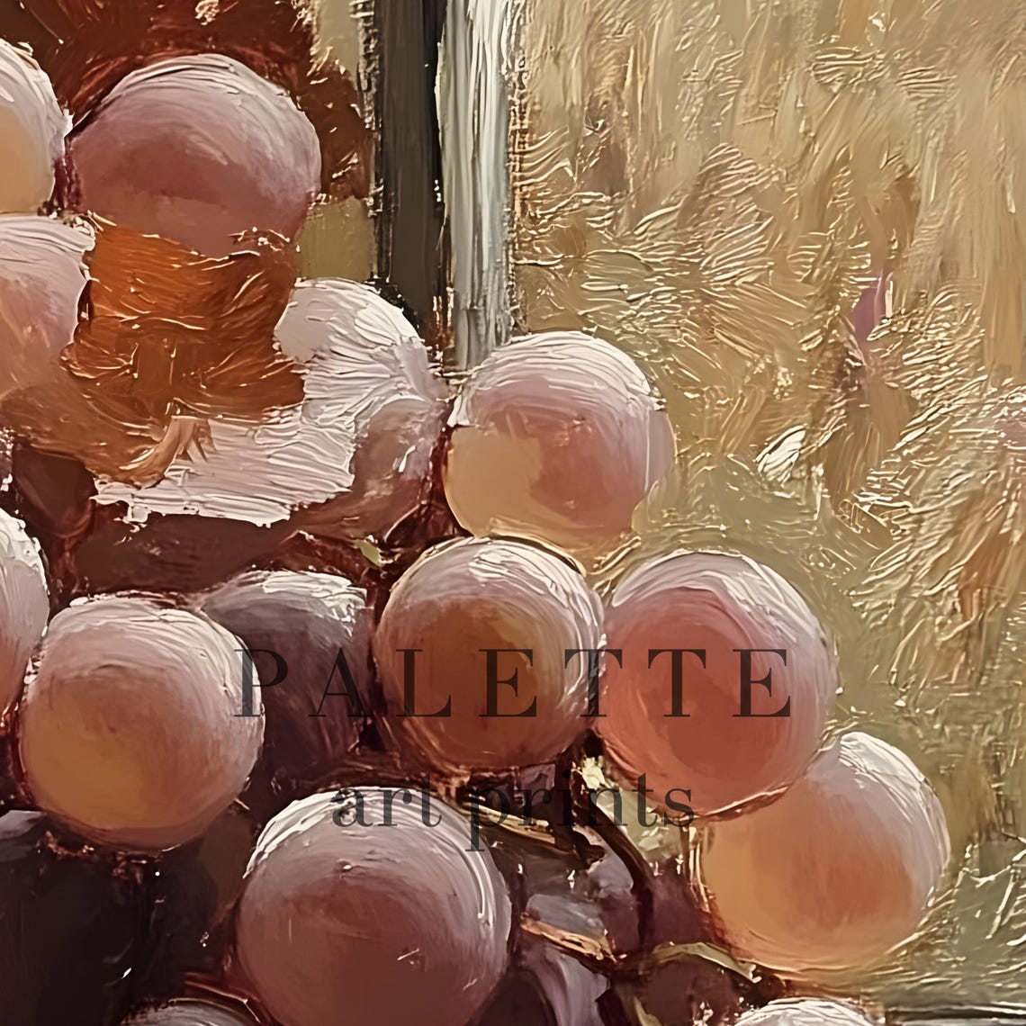 Grape Bowl Porcelain Window Sill Harvest Vintage Still Life Print - Image 2