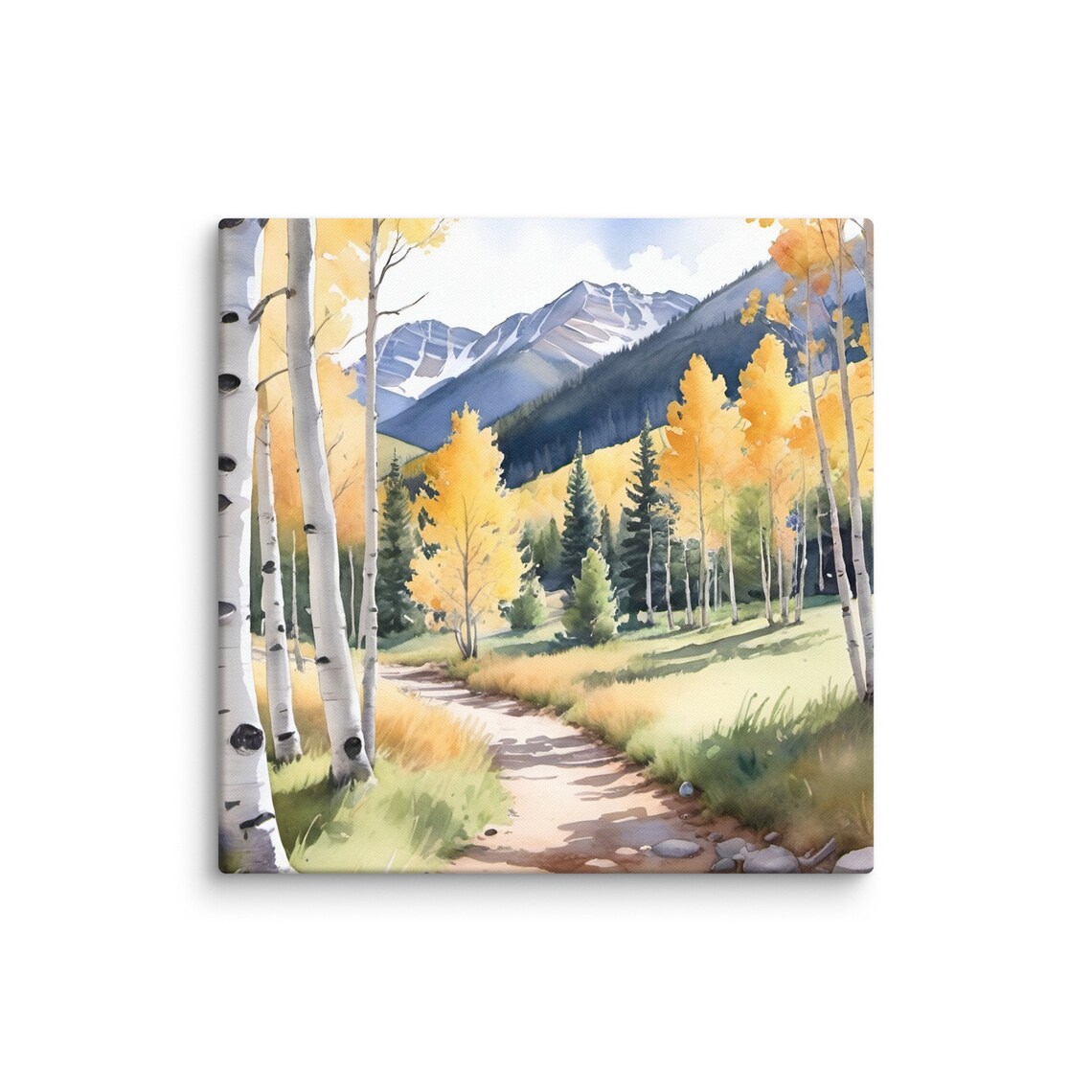 Aspen Watercolor Art Print, Colorado Mountain Landscape - Image 2