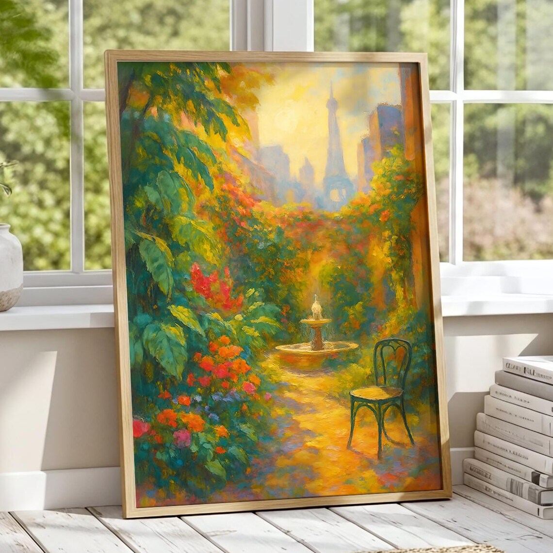 Impressionist Parisian Street Scene, Travel Poster