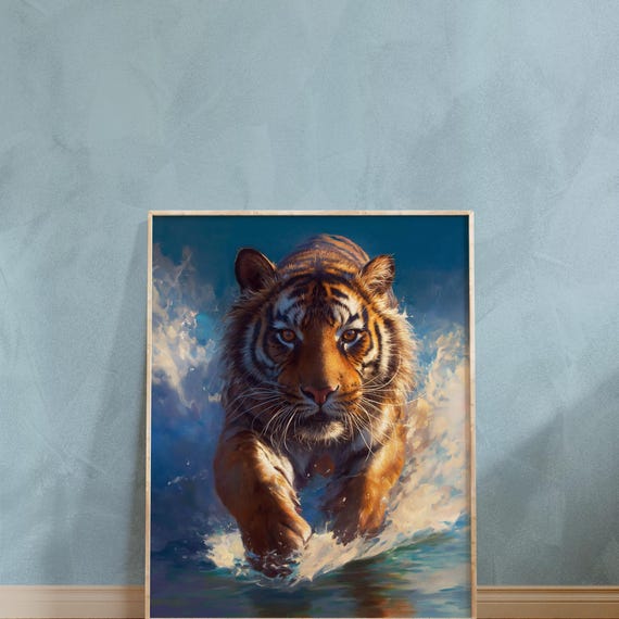 Bengal Tiger Wildcat Panther Gift For Her Bold Apex Cat Decor Wildlife Cat