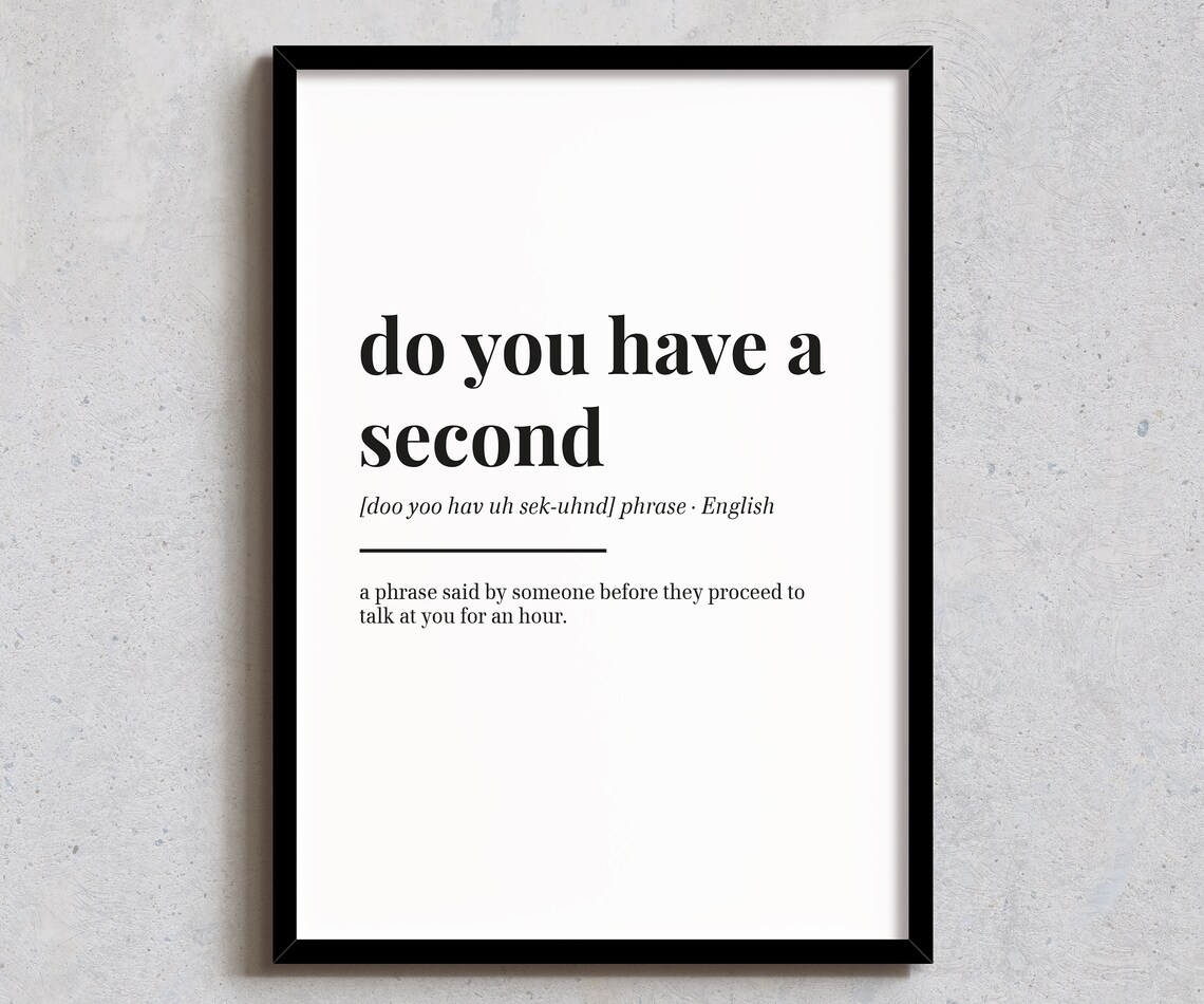 Funny Definition Print, Office Wall Art