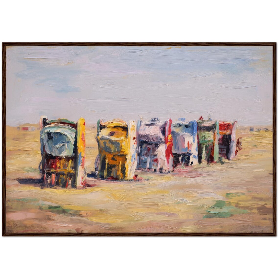 Cardillac Ranch Painting, Amarillo Texas Travel Poster
