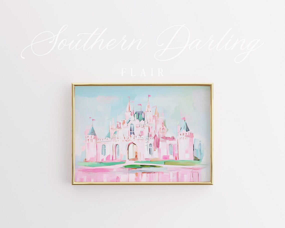 Whimsical Castle Pastel Fairy Castle Art Print - Image 3