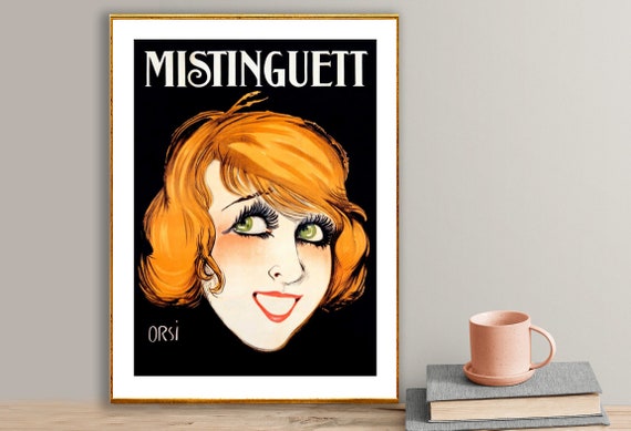 Mistinguett By Orsi Vintage Celebrity Poster Poster Paper Or Print Gift Idea