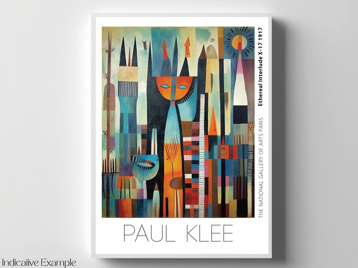 Paul Klee Ethereal Interlude X-17 1917 Abstract Towers Art Poster - Image 4