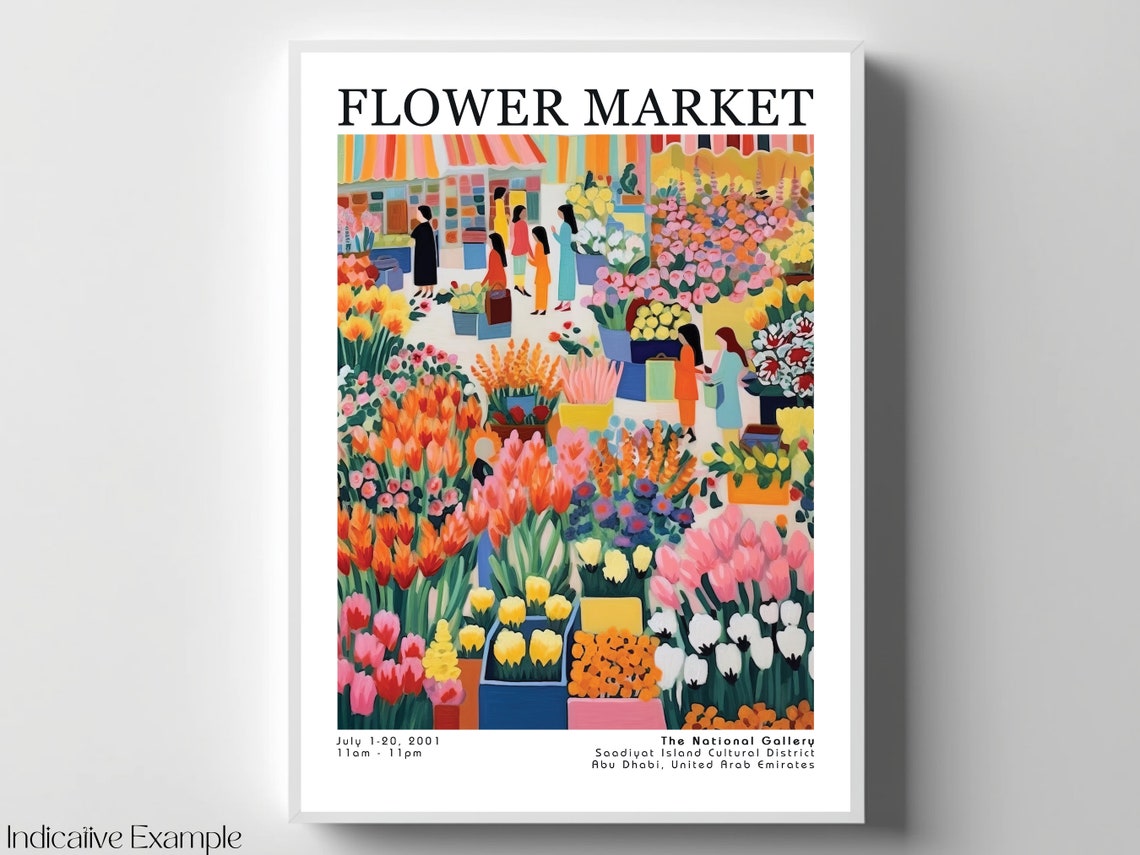 Flower Market Poster Flower Market Print Botanical Wall Art Exhibition Posters Prints Henri Matisse Vintage Flowers Floral Painting - Image 4