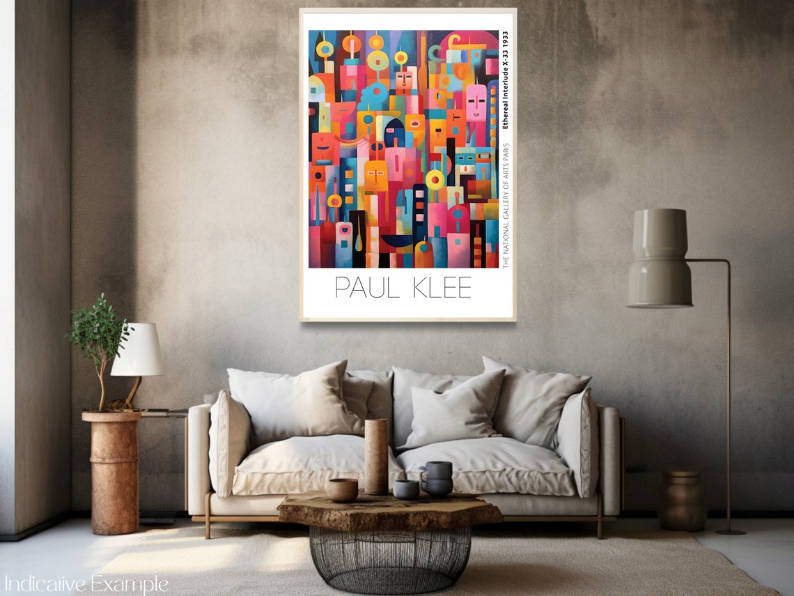 Paul Klee Ethereal Interlude X-33 1933 Colorful City Art Poster - Image 3