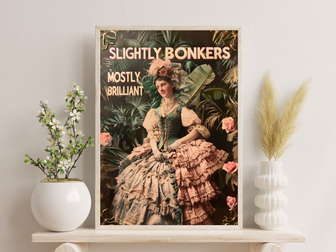 Slightly Bonkers Mostly Brilliant Victorian Botanical Garden Poster - Image 3