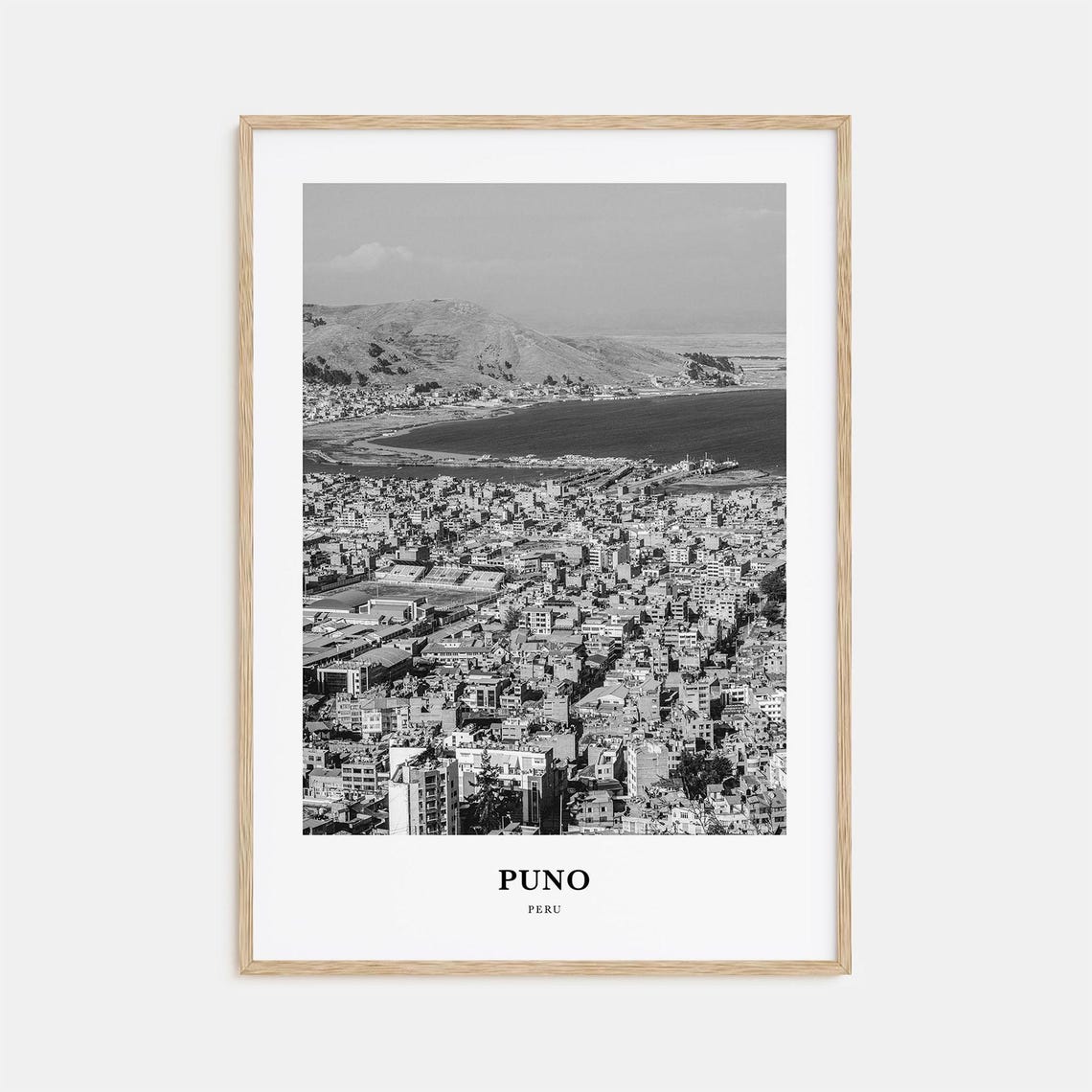 Puno Peru Lake Titicaca Lakeside City Panorama Photography Poster