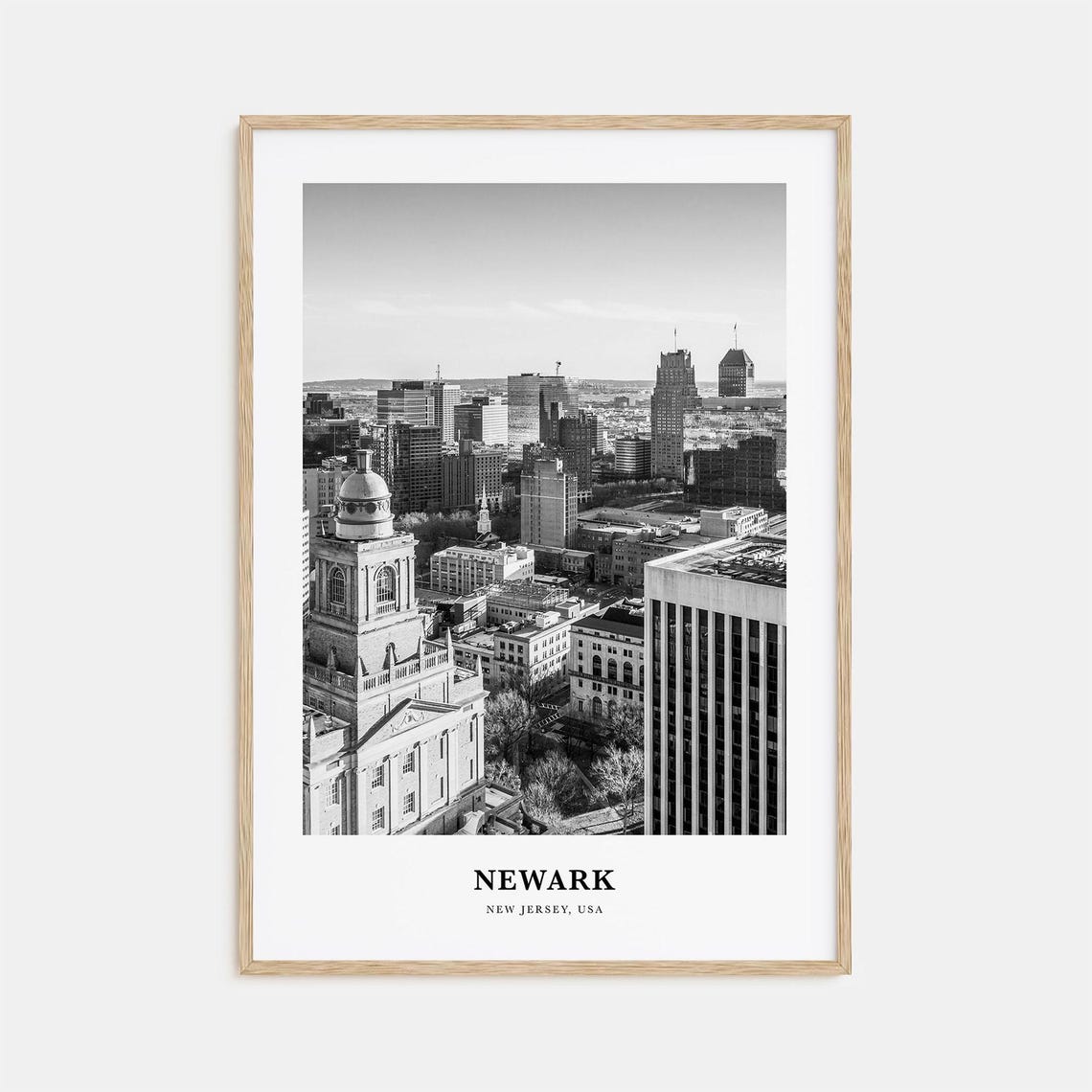 Newark New Jersey Downtown Skyline Panoramic Cityscape Poster