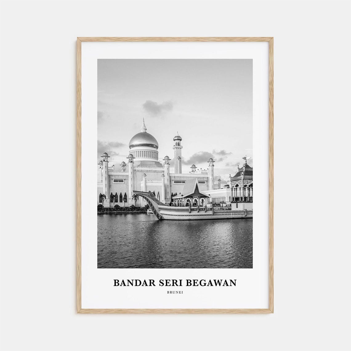 Bandar Seri Begawan Brunei Sultan Omar Ali Mosque Waterside Poster