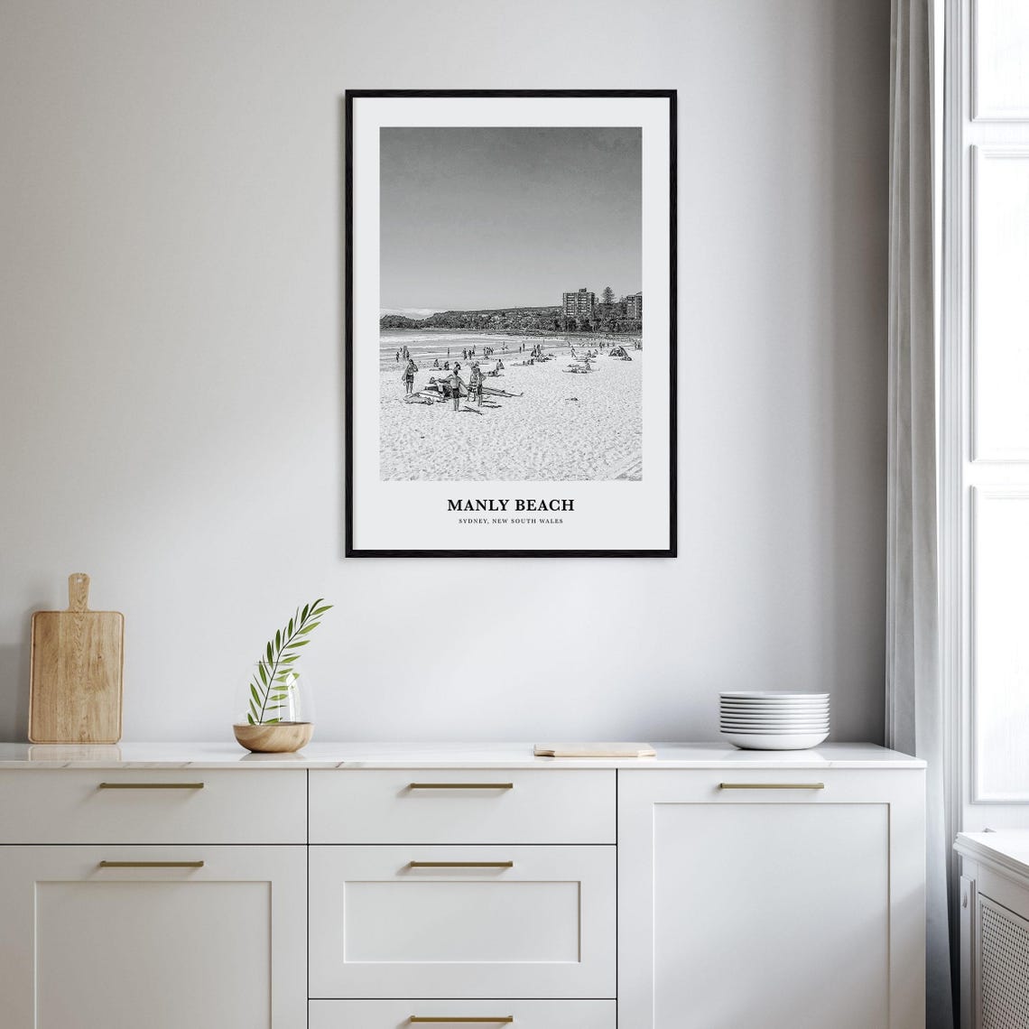 Manly Beach Crowded Shoreline Sydney Australia Travel Poster - Image 2